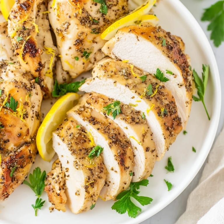 Pan-seared lemon pepper chicken, savory and simple, perfect for a weeknight family dinner.