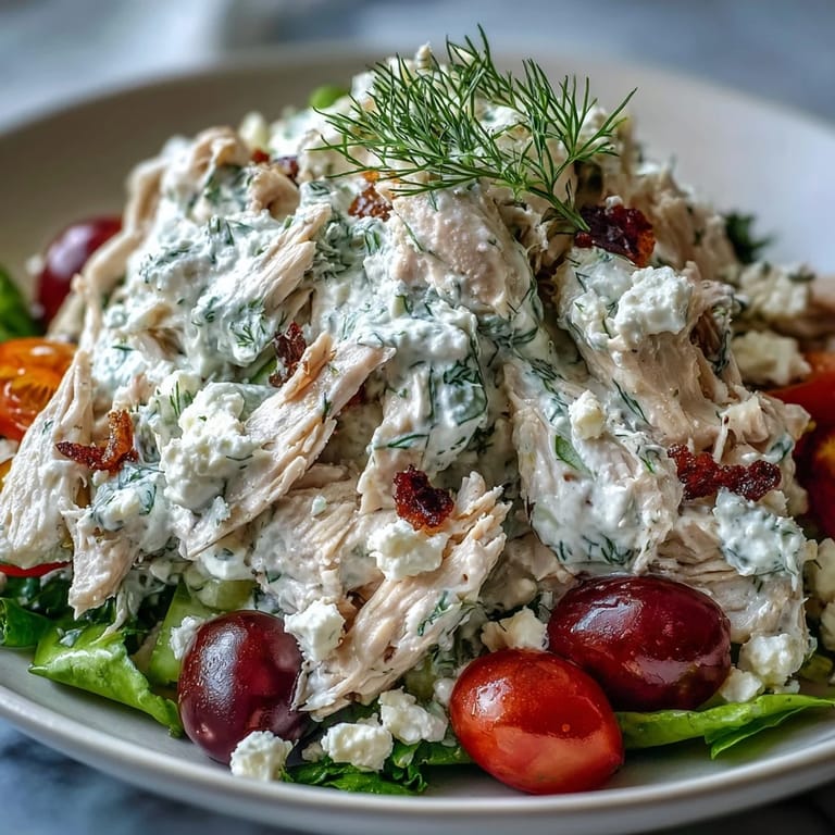 Served in a rustic bowl, this salad is dotted with diced red onion and fresh dill.