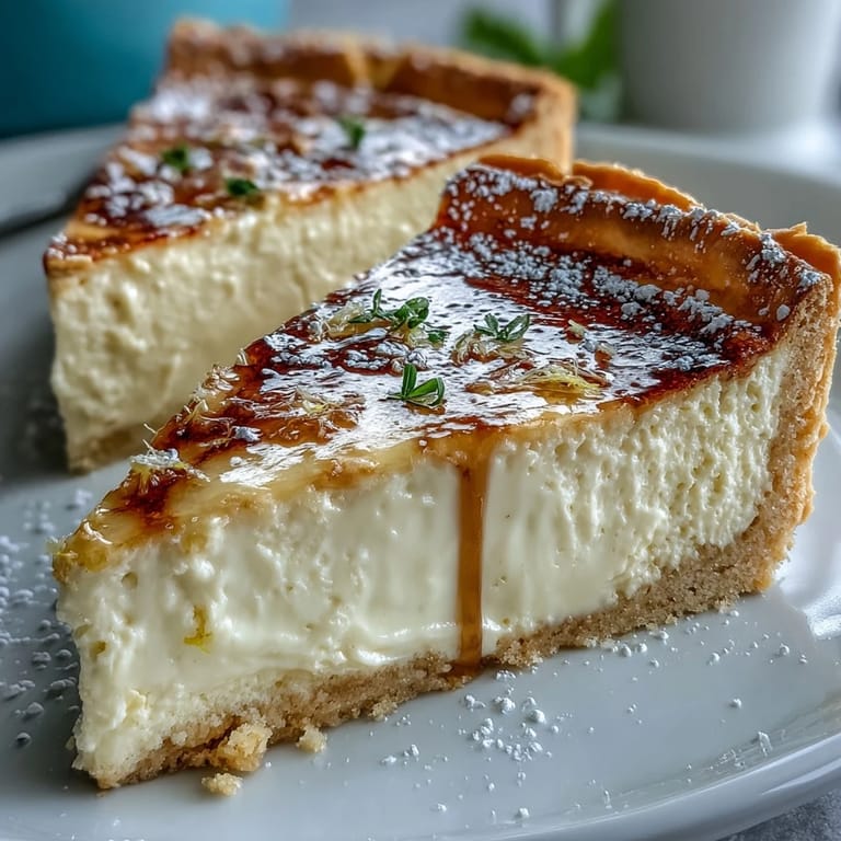 Slice of Easter Sweet Ricotta Pie with Lemon Zest, featuring a smooth, lightly sweetened filling with bright lemon aroma and a tender, buttery base.