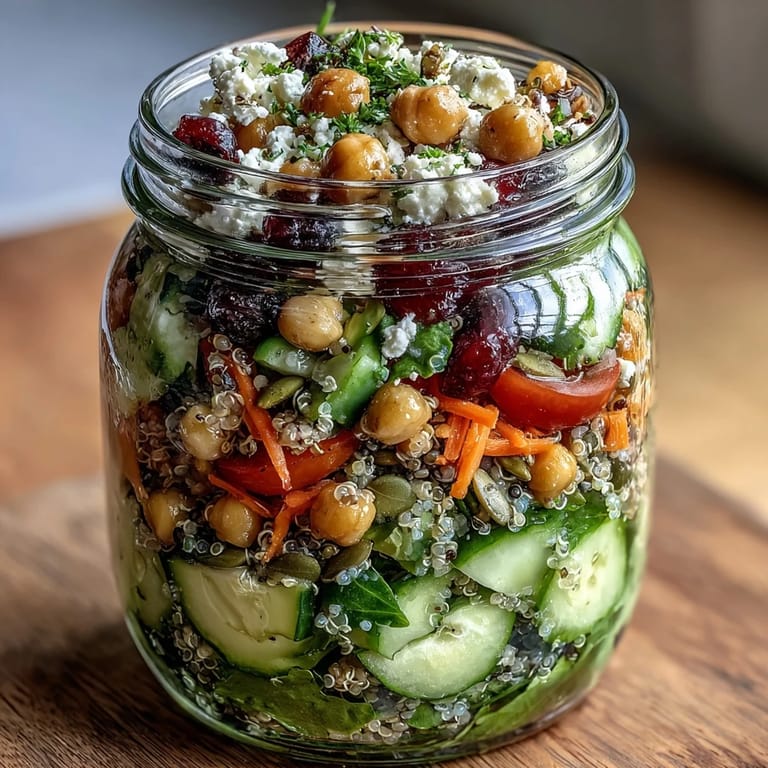 Vibrant mason jar salads packed with spinach, tomatoes, and feta for easy, nutritious lunches.  