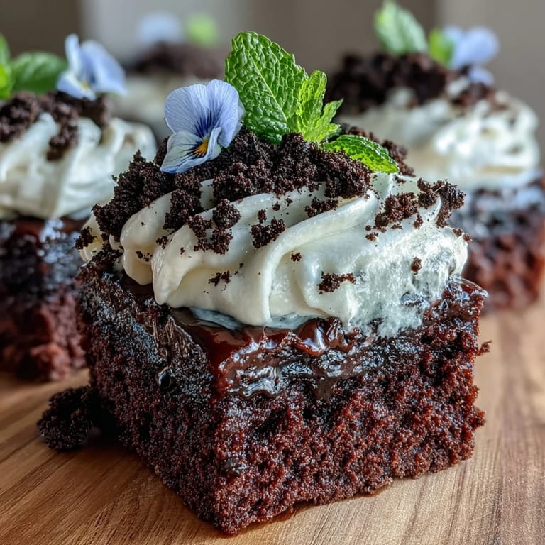 Sweet Mother's Day Flower Pot Brownies ready for edible flower decoration.